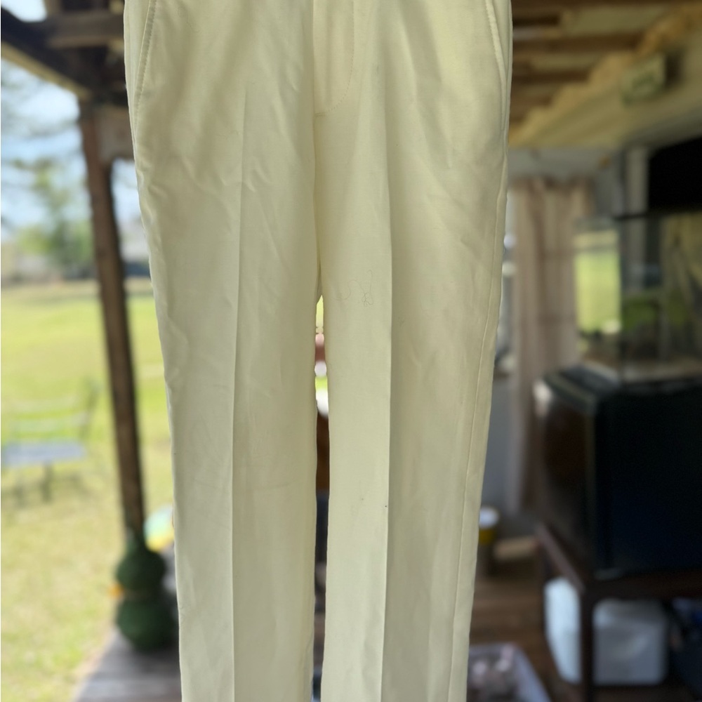 Ralph Lauren Cream Formal Trousers with Straight Leg